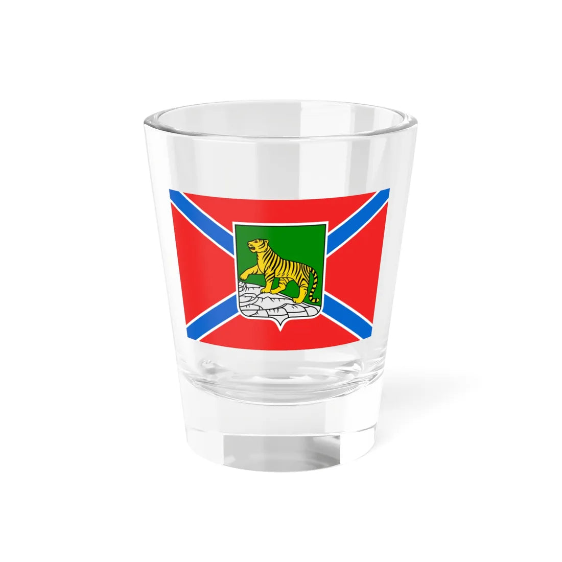 Flag of Vladivostok (Russia) Shot Glass 1.5oz 1.5oz - Go Mug Yourself