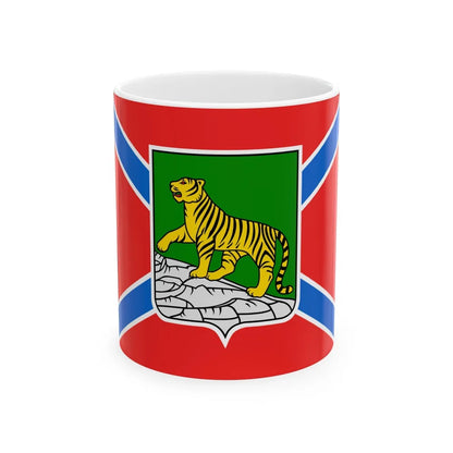 Flag of Vladivostok Russia - White Coffee Mug-11oz-Go Mug Yourself