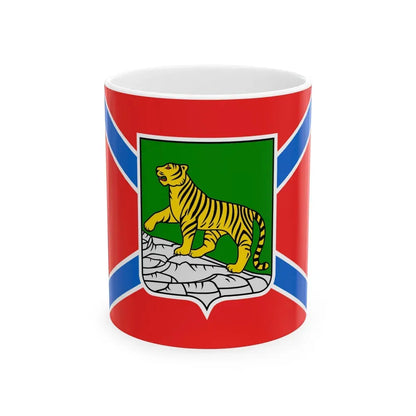 Flag of Vladivostok Russia - White Coffee Mug 11oz - Go Mug Yourself