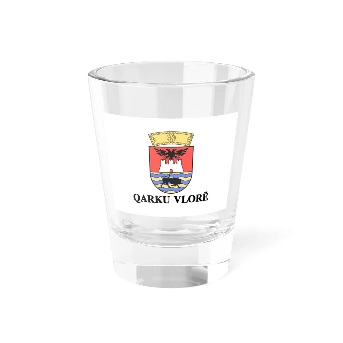 Flag of Vlorë (Albania) Shot Glass 1.5oz 1.5oz - Go Mug Yourself