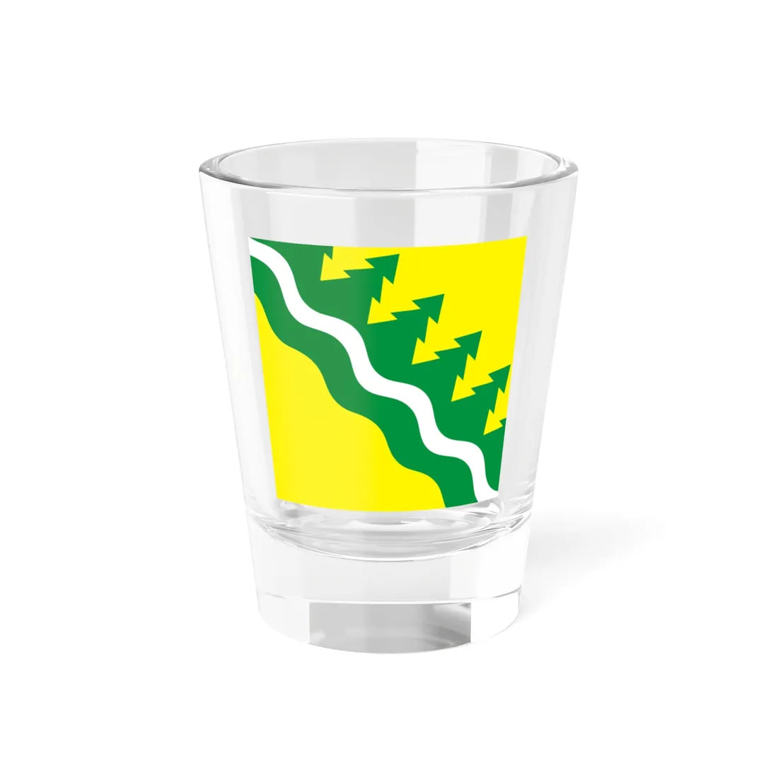 Flag of Vändra Parish (Estonia) Shot Glass 1.5oz 1.5oz - Go Mug Yourself