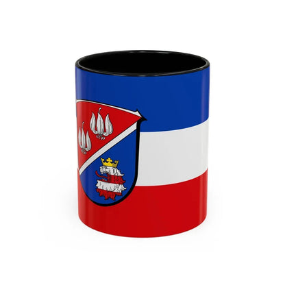 Flag of Vogelsbergkreis Germany - Accent Coffee Mug 11oz Black - Go Mug Yourself