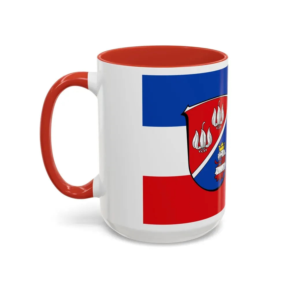 Flag of Vogelsbergkreis Germany - Accent Coffee Mug - Go Mug Yourself