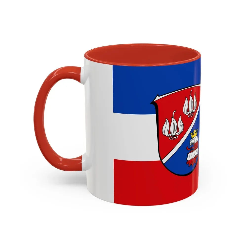 Flag of Vogelsbergkreis Germany - Accent Coffee Mug - Go Mug Yourself