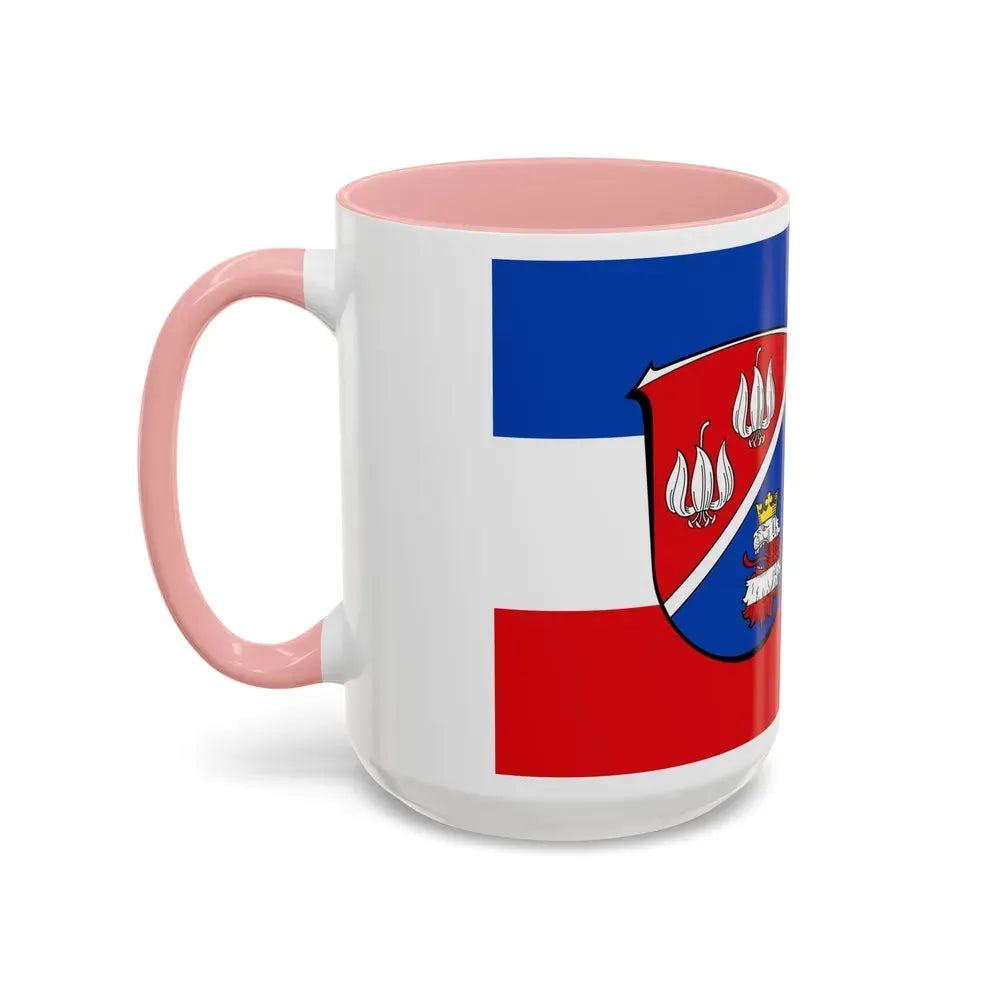 Flag of Vogelsbergkreis Germany - Accent Coffee Mug - Go Mug Yourself