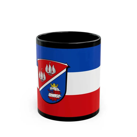 Flag of Vogelsbergkreis Germany - Black Coffee Mug 11oz - Go Mug Yourself