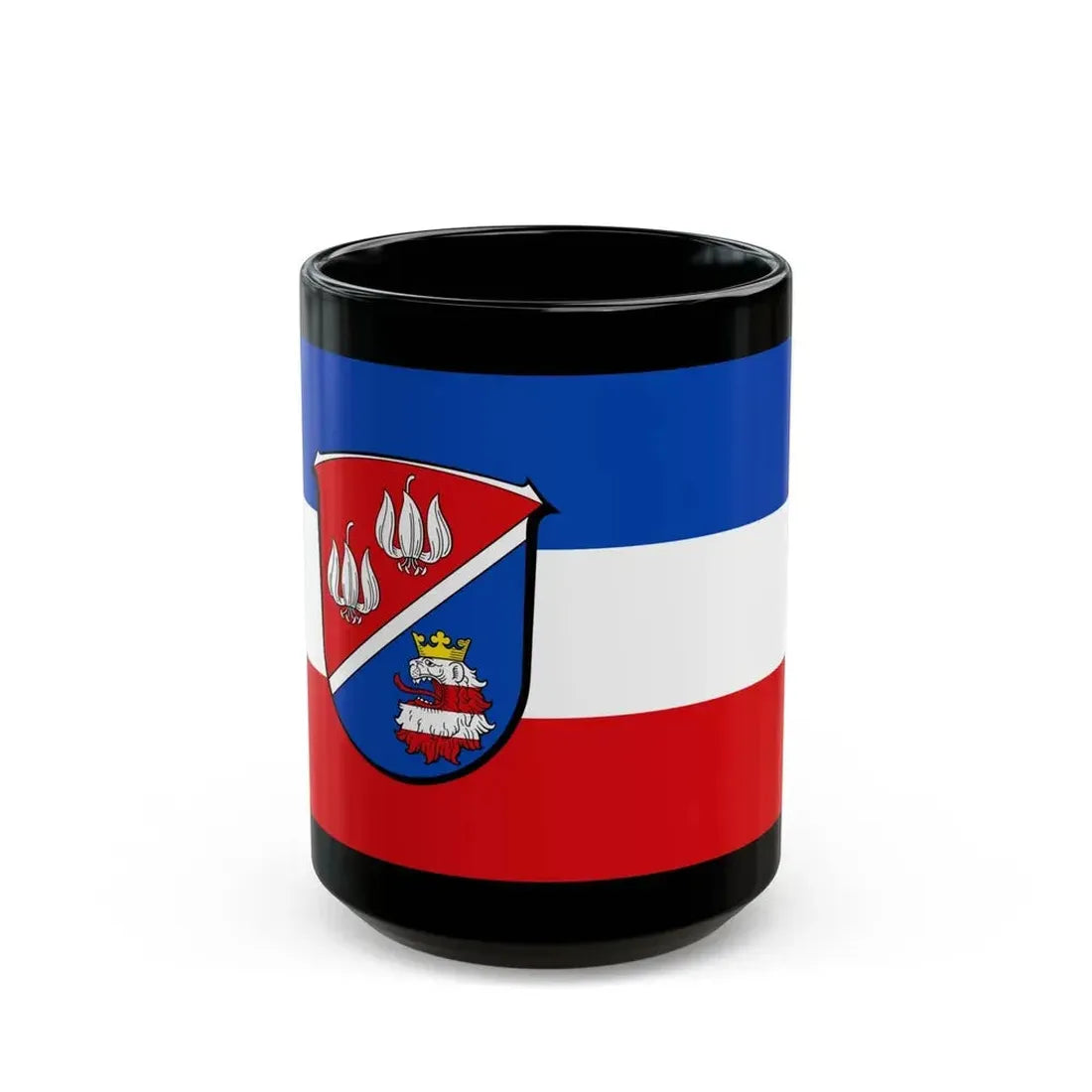 Flag of Vogelsbergkreis Germany - Black Coffee Mug 15oz - Go Mug Yourself
