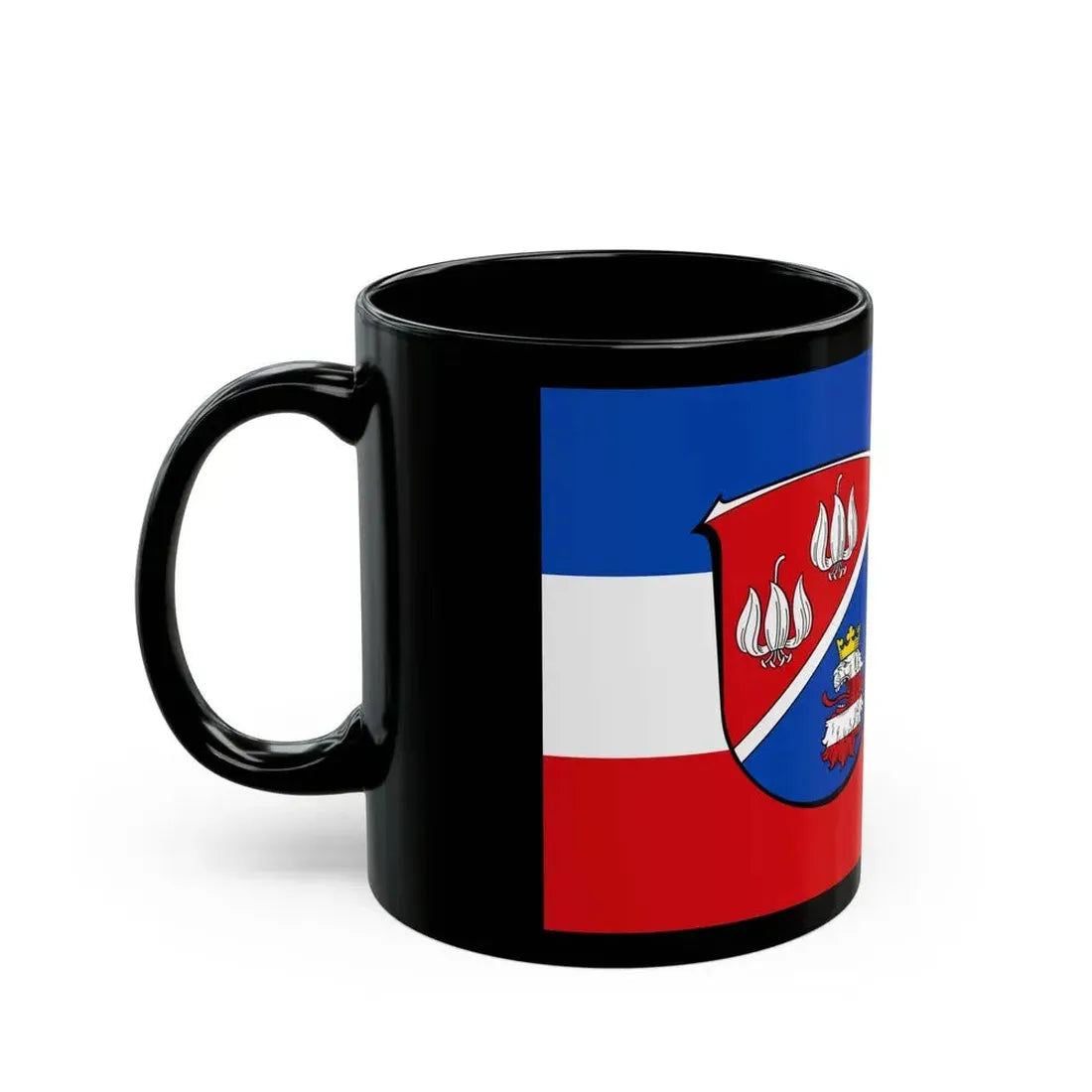Flag of Vogelsbergkreis Germany - Black Coffee Mug - Go Mug Yourself