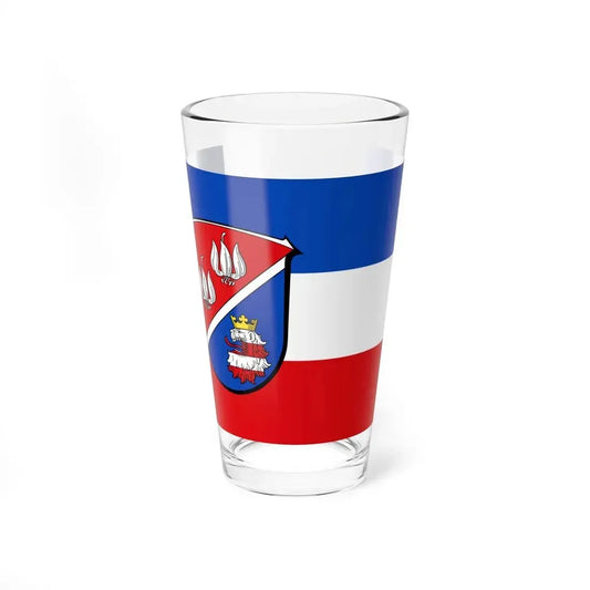 Flag of Vogelsbergkreis Germany - Pint Glass 16oz 16oz - Go Mug Yourself