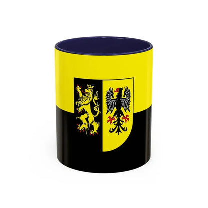 Flag of Vogtlandkreis Germany - Accent Coffee Mug 11oz Navy - Go Mug Yourself