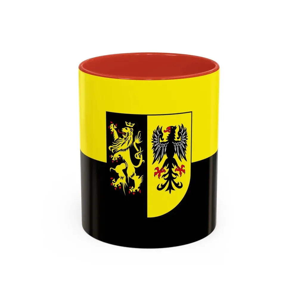 Flag of Vogtlandkreis Germany - Accent Coffee Mug 11oz Red - Go Mug Yourself