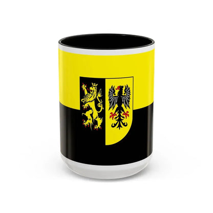 Flag of Vogtlandkreis Germany - Accent Coffee Mug 15oz Black - Go Mug Yourself