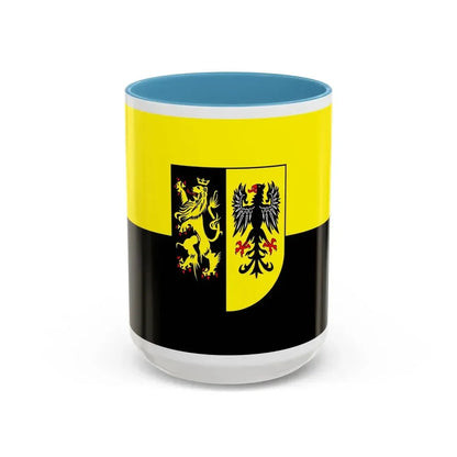 Flag of Vogtlandkreis Germany - Accent Coffee Mug 15oz Light Blue - Go Mug Yourself