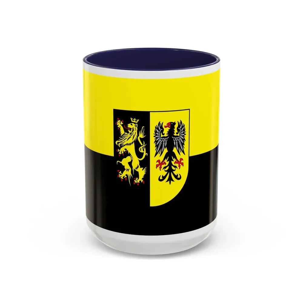 Flag of Vogtlandkreis Germany - Accent Coffee Mug 15oz Navy - Go Mug Yourself