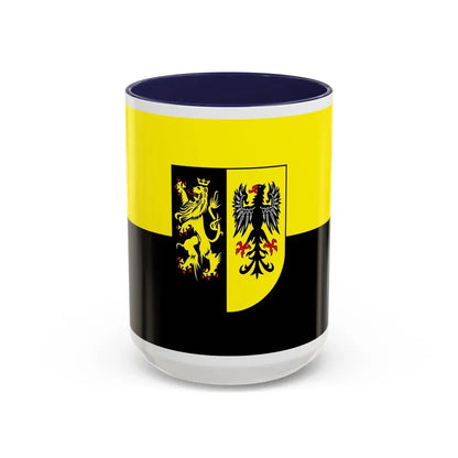 Flag of Vogtlandkreis Germany - Accent Coffee Mug 15oz Navy - Go Mug Yourself