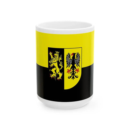 Flag of Vogtlandkreis Germany - White Coffee Mug 15oz - Go Mug Yourself