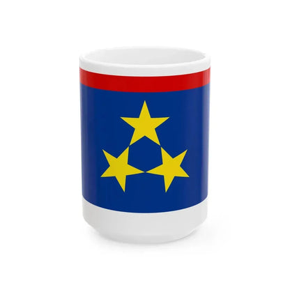 Flag of Vojvodina (Serbia) White Coffee Mug 15oz - Go Mug Yourself