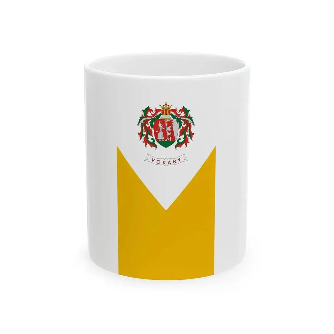 Flag of Vokany (Hungary) White Coffee Mug 11oz - Go Mug Yourself
