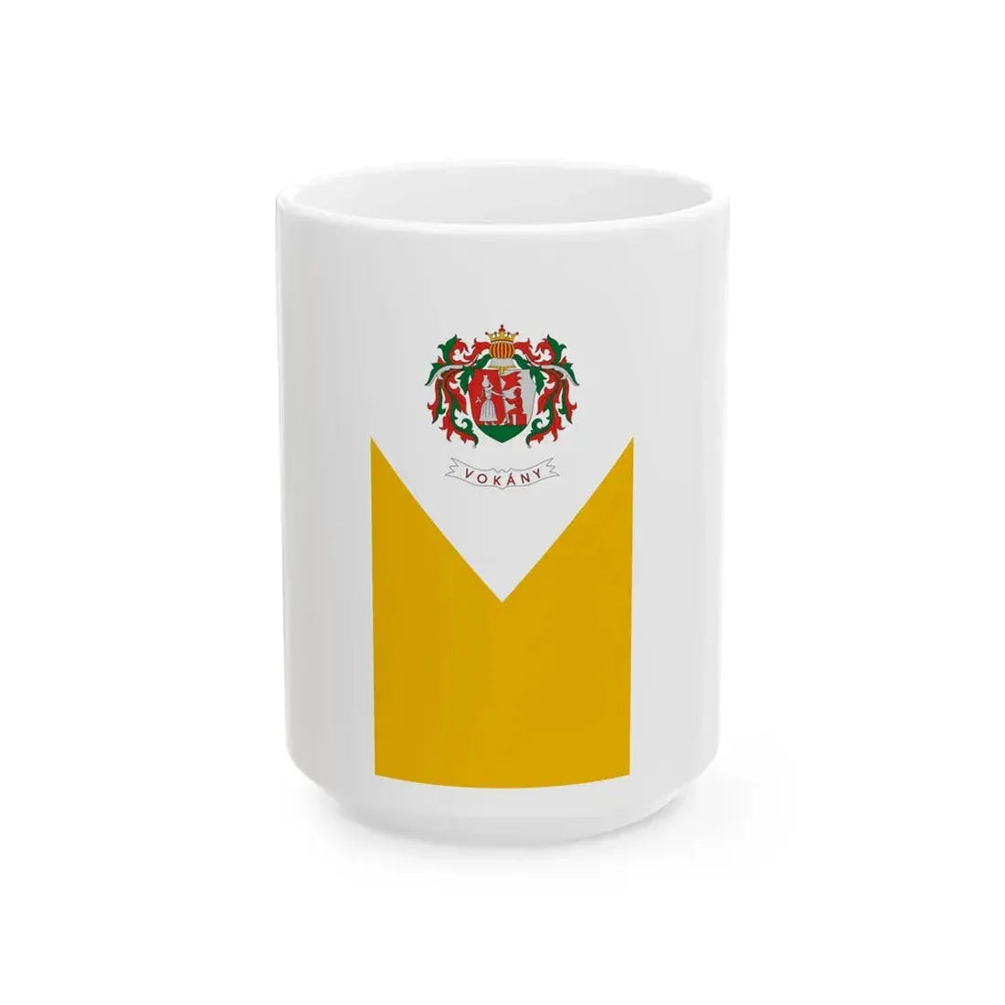 Flag of Vokany (Hungary) White Coffee Mug 15oz - Go Mug Yourself