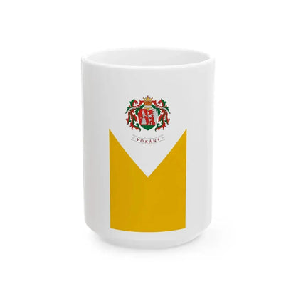 Flag of Vokany (Hungary) White Coffee Mug 15oz - Go Mug Yourself