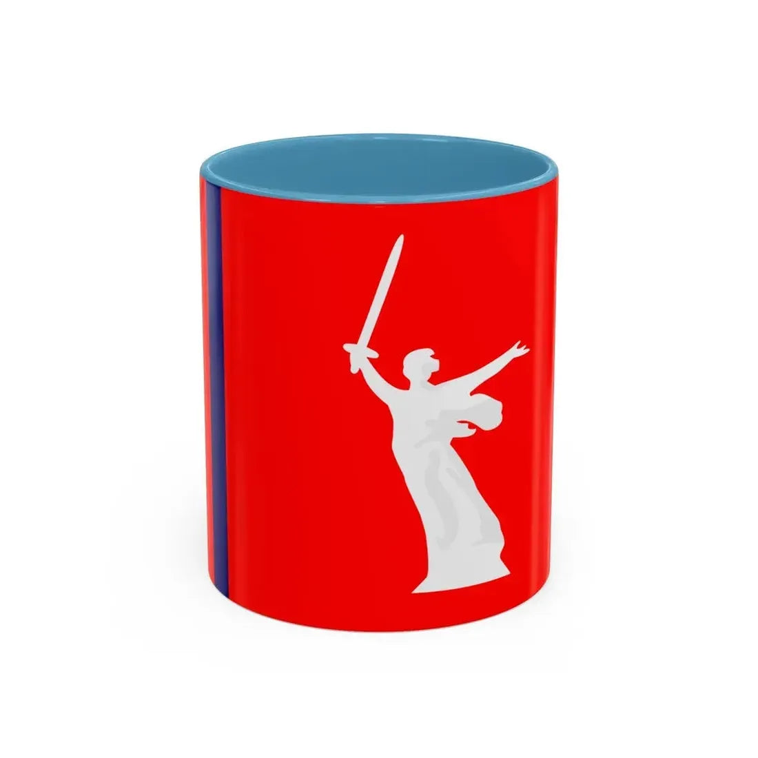 Flag of Volgograd Oblast Russia - Accent Coffee Mug 11oz Light Blue - Go Mug Yourself