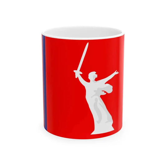 Flag of Volgograd Oblast (Russia) White Coffee Mug 11oz - Go Mug Yourself