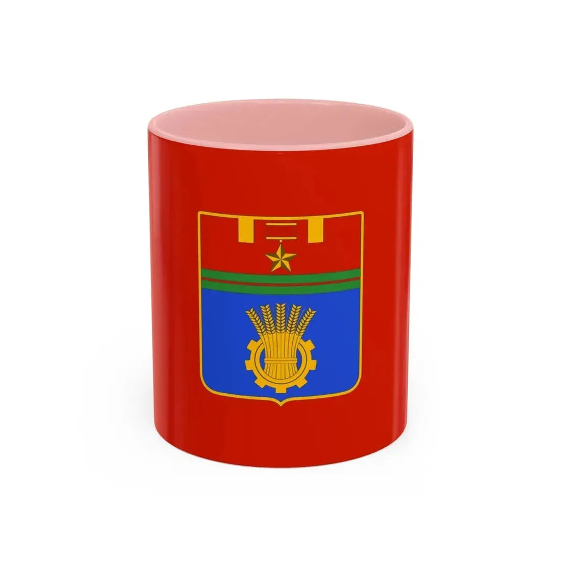 Flag of Volgograd Russia - Accent Coffee Mug 11oz Pink - Go Mug Yourself
