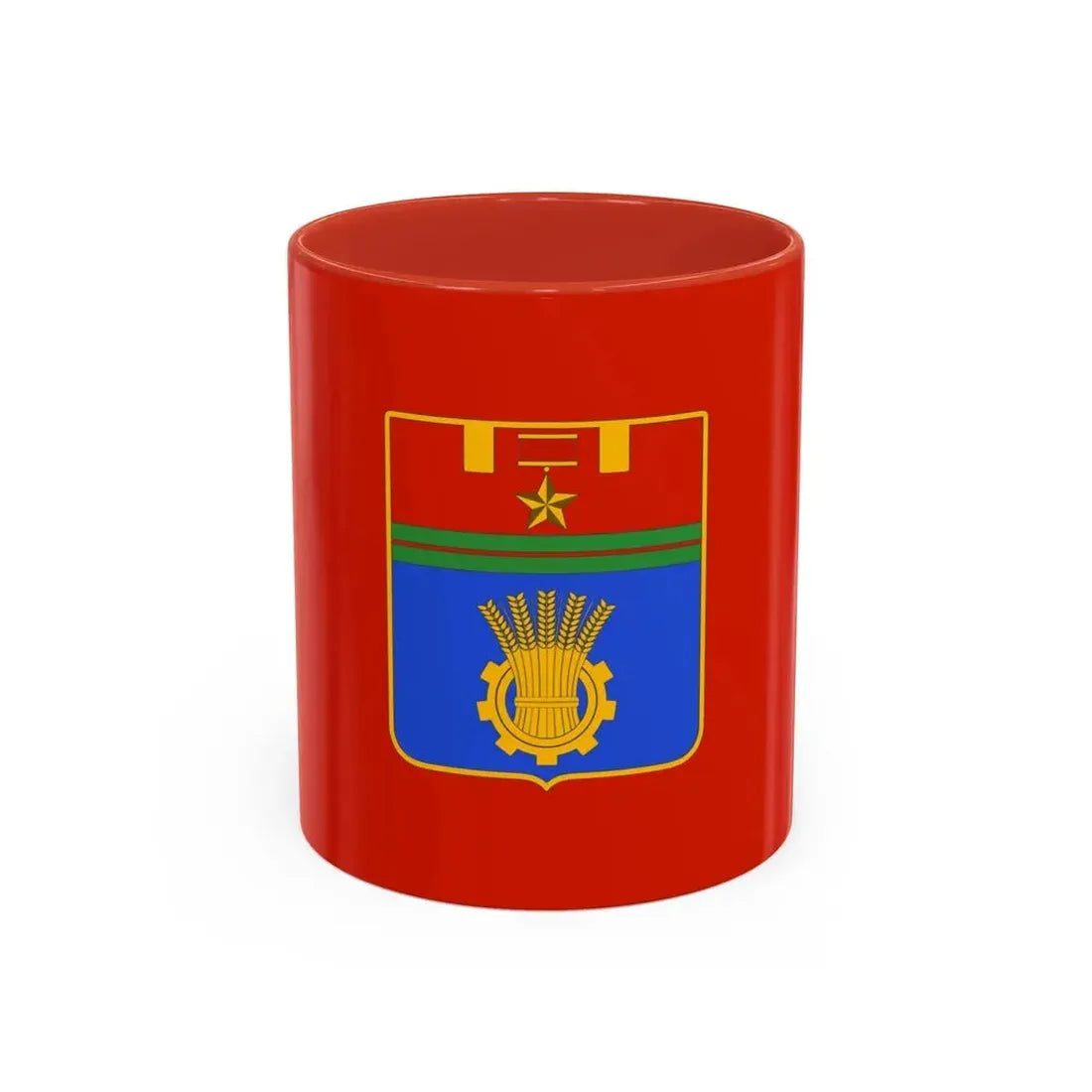 Flag of Volgograd Russia - Accent Coffee Mug 11oz Red - Go Mug Yourself