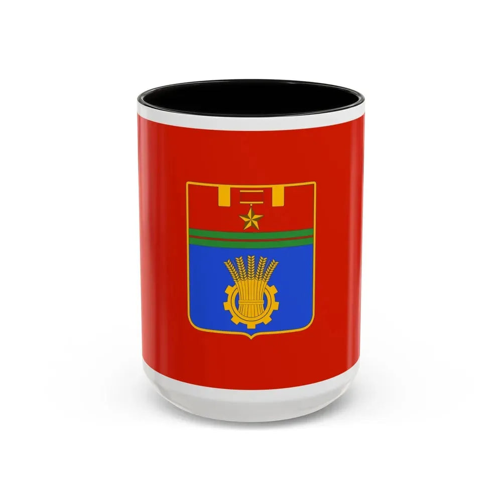 Flag of Volgograd Russia - Accent Coffee Mug 15oz Black - Go Mug Yourself
