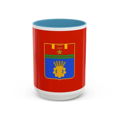 Flag of Volgograd Russia - Accent Coffee Mug 15oz Light Blue - Go Mug Yourself