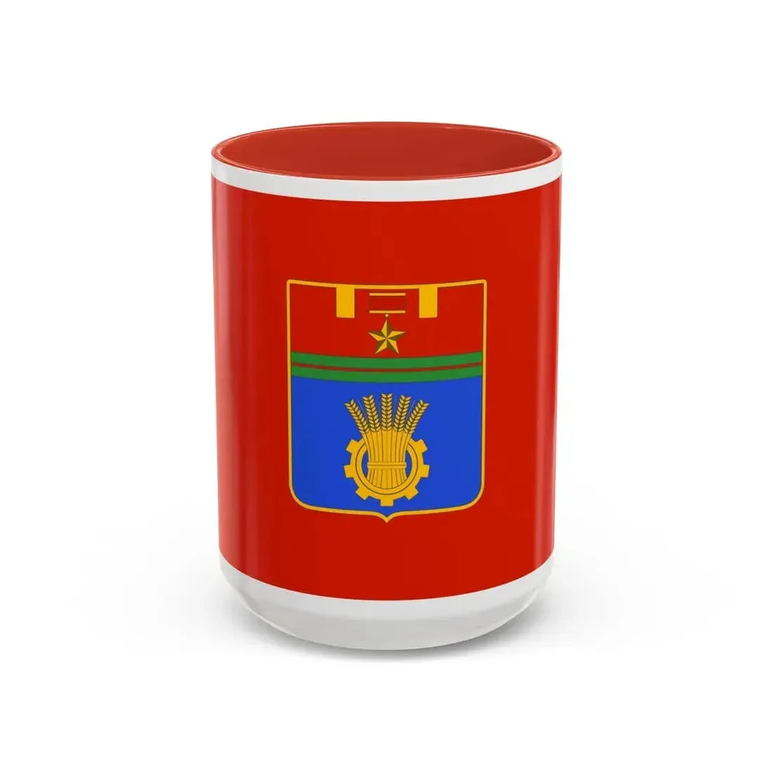 Flag of Volgograd Russia - Accent Coffee Mug 15oz Red - Go Mug Yourself