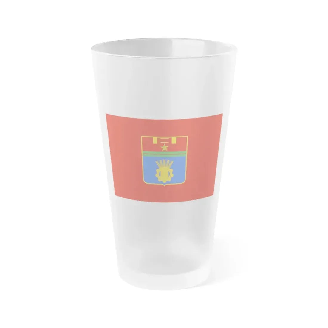 Flag of Volgograd Russia - Frosted Pint Glass 16oz 16oz Frosted - Go Mug Yourself