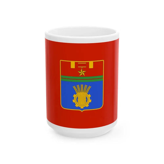 Flag of Volgograd Russia - White Coffee Mug 15oz - Go Mug Yourself