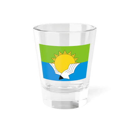 Flag of Volgorechensk Kostroma oblast (Russia) Shot Glass 1.5oz 1.5oz - Go Mug Yourself