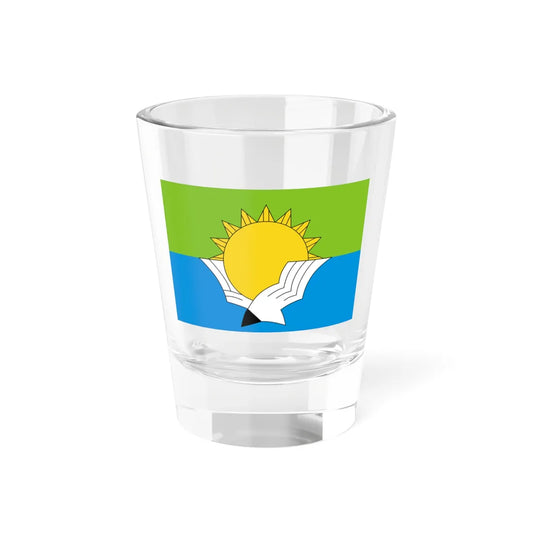 Flag of Volgorechensk Kostroma oblast (Russia) Shot Glass 1.5oz 1.5oz - Go Mug Yourself