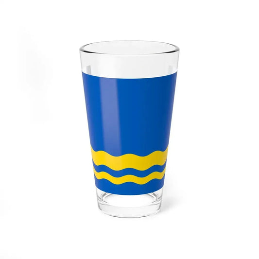 Flag of Volnovakha Raion Ukraine (Ukraine) Pint Glass 16oz 16oz - Go Mug Yourself
