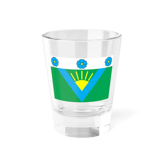 Flag of Volodymyrets raion (Ukraine) Shot Glass 1.5oz 1.5oz - Go Mug Yourself