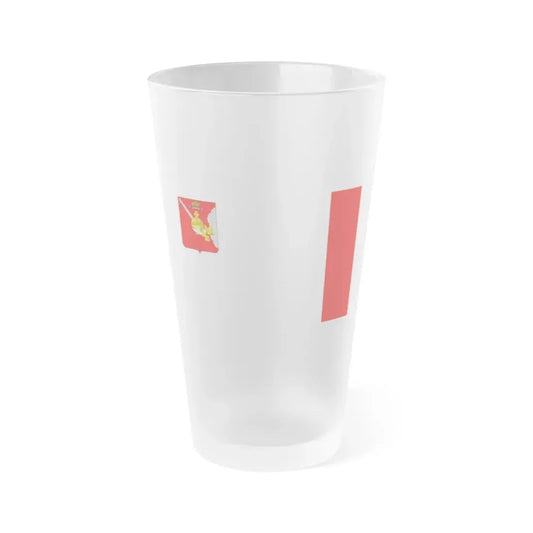 Flag of Vologda Oblast Russia - Frosted Pint Glass 16oz 16oz Frosted - Go Mug Yourself