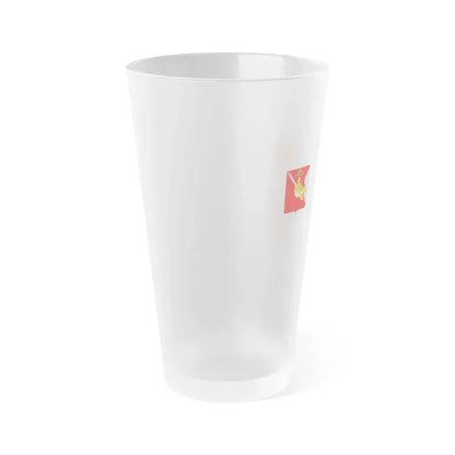 Flag of Vologda Oblast Russia - Frosted Pint Glass 16oz - Go Mug Yourself