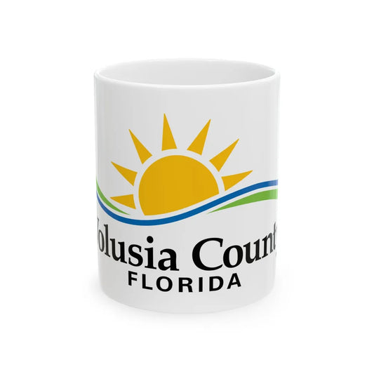Flag of Volusia County Florida (United States) White Coffee Mug 11oz - Go Mug Yourself
