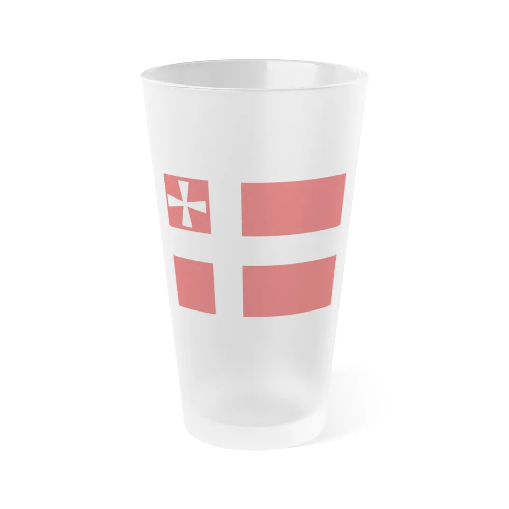 Flag of Volyn Oblast Ukraine - Frosted Pint Glass 16oz-16oz-Frosted-Go Mug Yourself