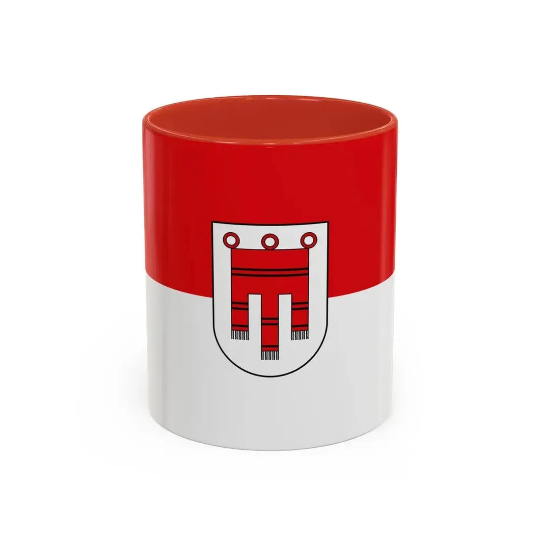 Flag of Vorarlberg Austria - Accent Coffee Mug 11oz Red - Go Mug Yourself