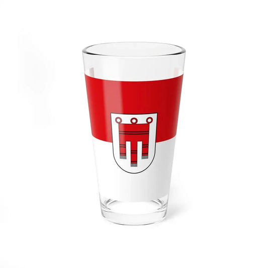 Flag of Vorarlberg Austria - Pint Glass 16oz 16oz - Go Mug Yourself