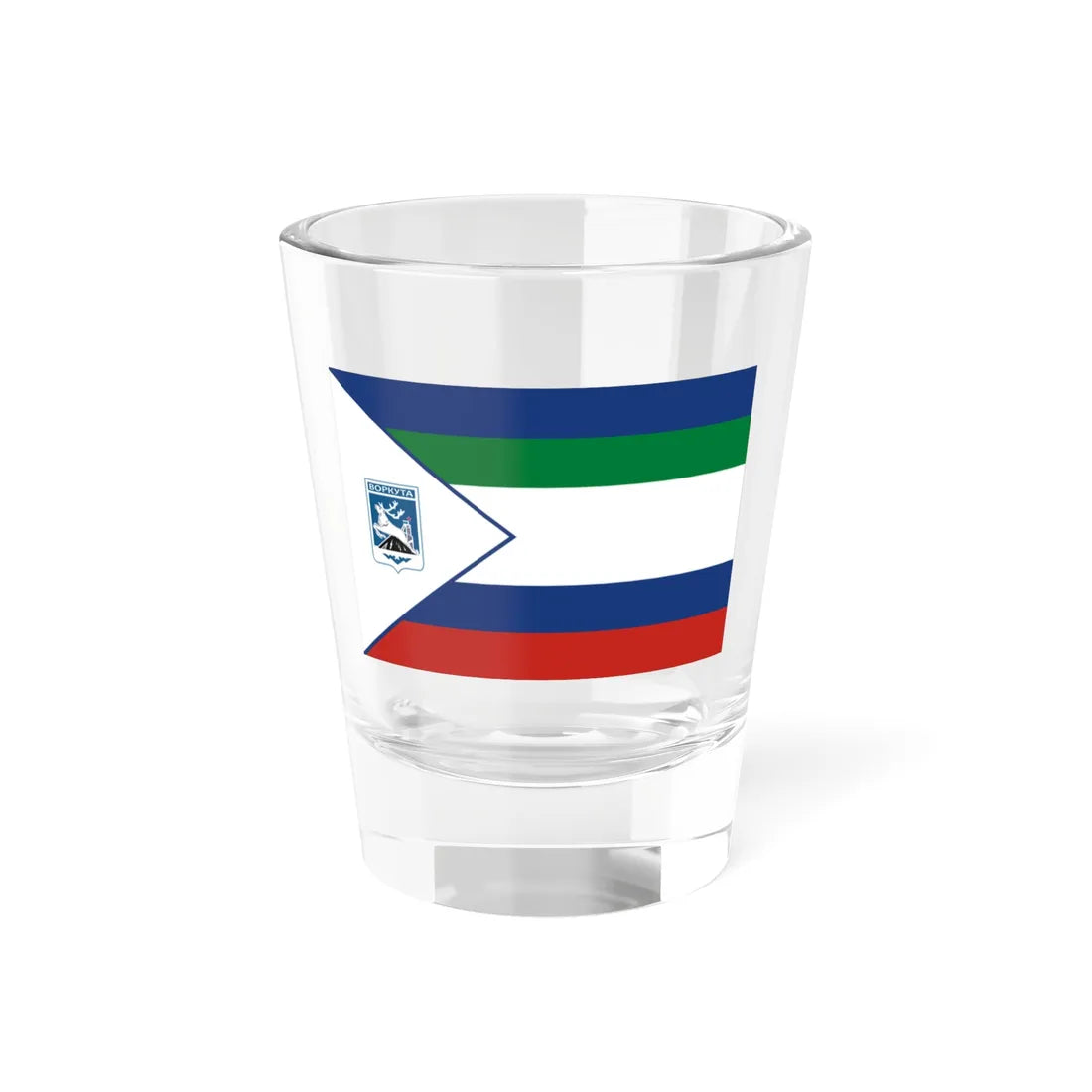 Flag of Vorkuta (Russia) Shot Glass 1.5oz 1.5oz - Go Mug Yourself