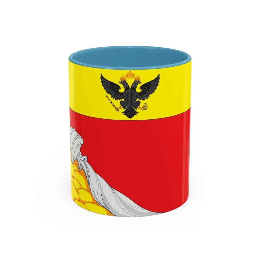 Flag of Voronezh Russia - Accent Coffee Mug 11oz Light Blue - Go Mug Yourself