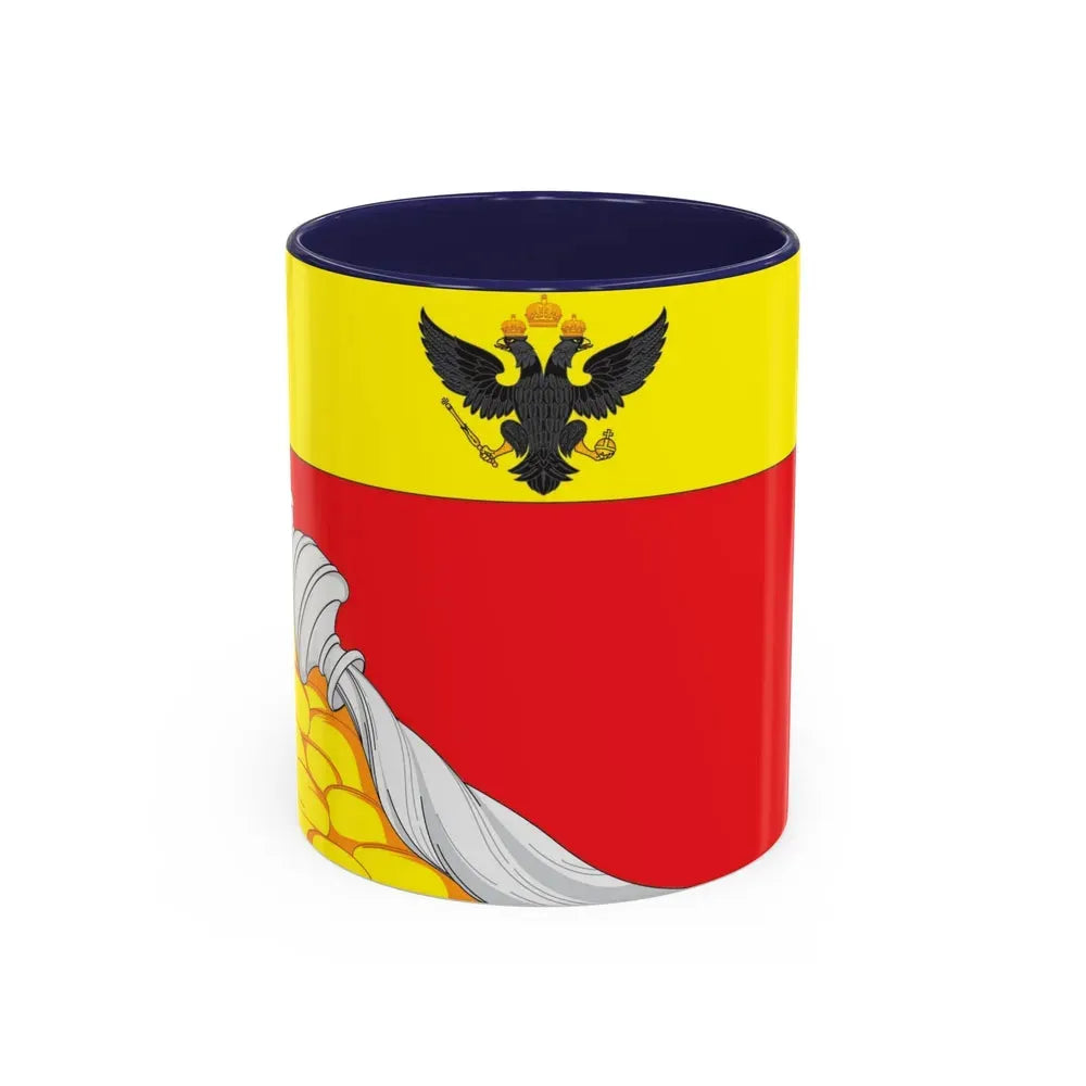 Flag of Voronezh Russia - Accent Coffee Mug 11oz Navy - Go Mug Yourself