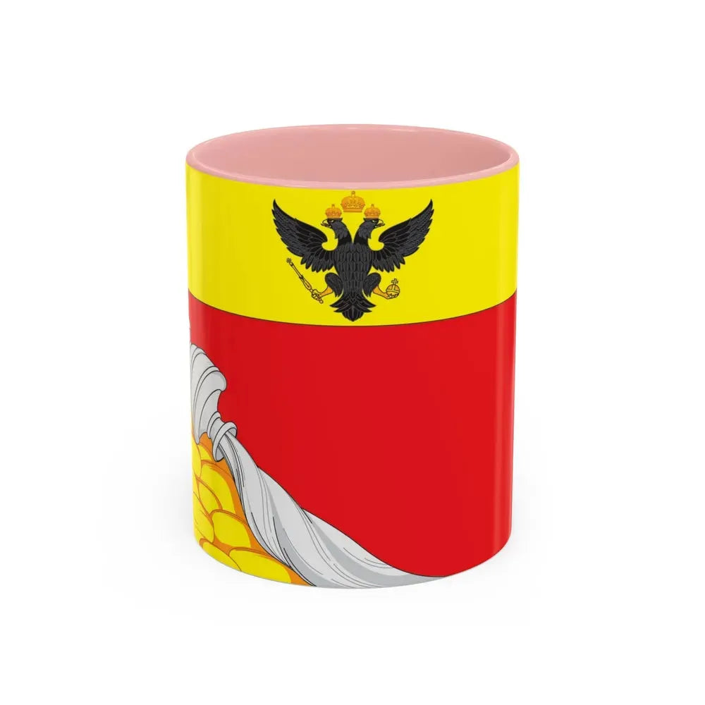 Flag of Voronezh Russia - Accent Coffee Mug 11oz Pink - Go Mug Yourself