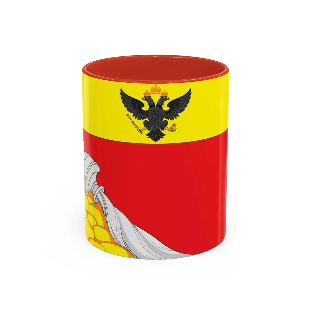 Flag of Voronezh Russia - Accent Coffee Mug 11oz Red - Go Mug Yourself