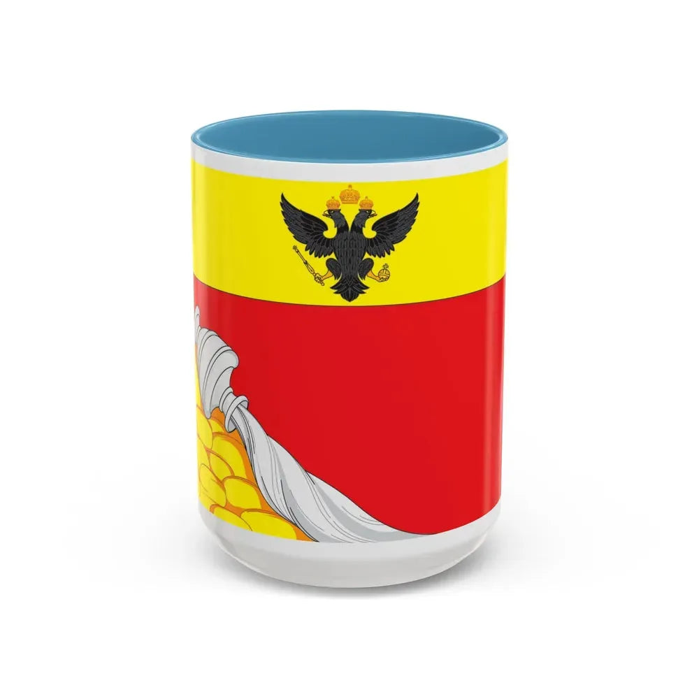 Flag of Voronezh Russia - Accent Coffee Mug 15oz Light Blue - Go Mug Yourself