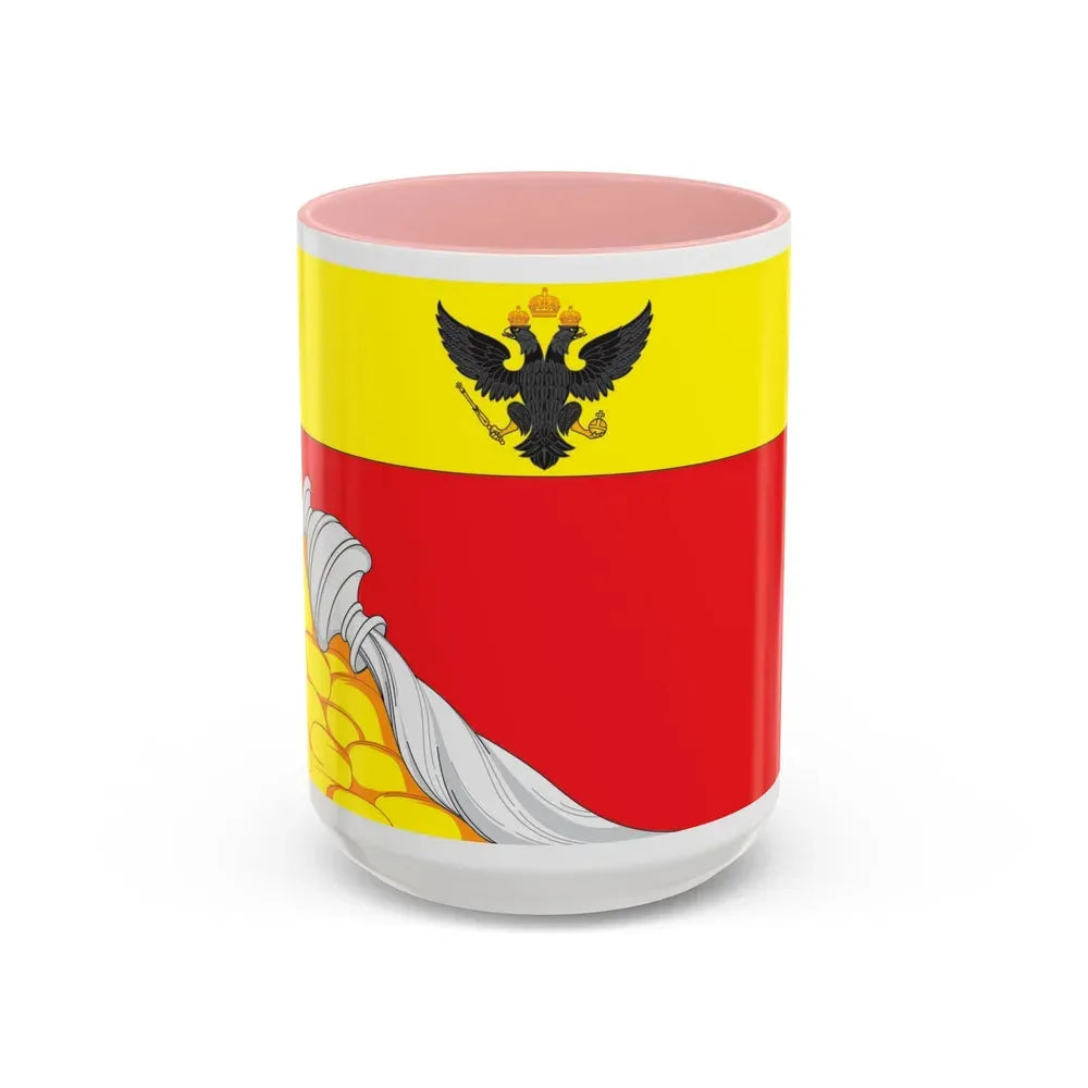 Flag of Voronezh Russia - Accent Coffee Mug 15oz Pink - Go Mug Yourself